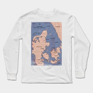 Denmark vintage Weather forecast Long Sleeve T-Shirt